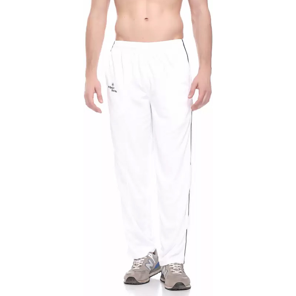 Sport Sun Solid Mens White Track Pants